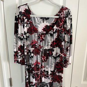 Daisy Fuentes Flower Print Dress Size L